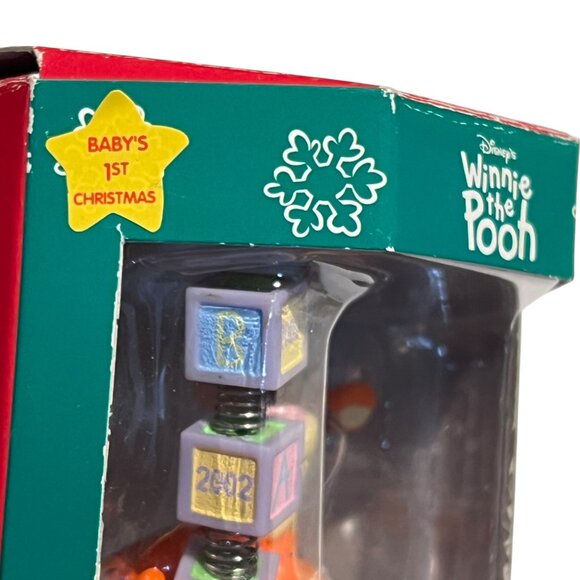 Disney Winnie The Pooh Tigger 2002 Babys 1st Christmas Holiday Ornament New - Picture 5 of 6